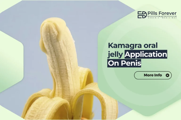 Banana with jelly symbolizing Kamagra oral jelly application.
