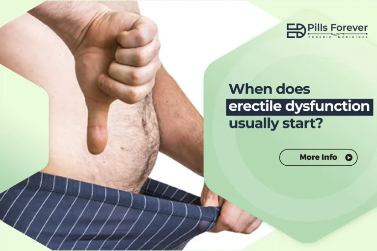 When does erectile dysfunction usually start