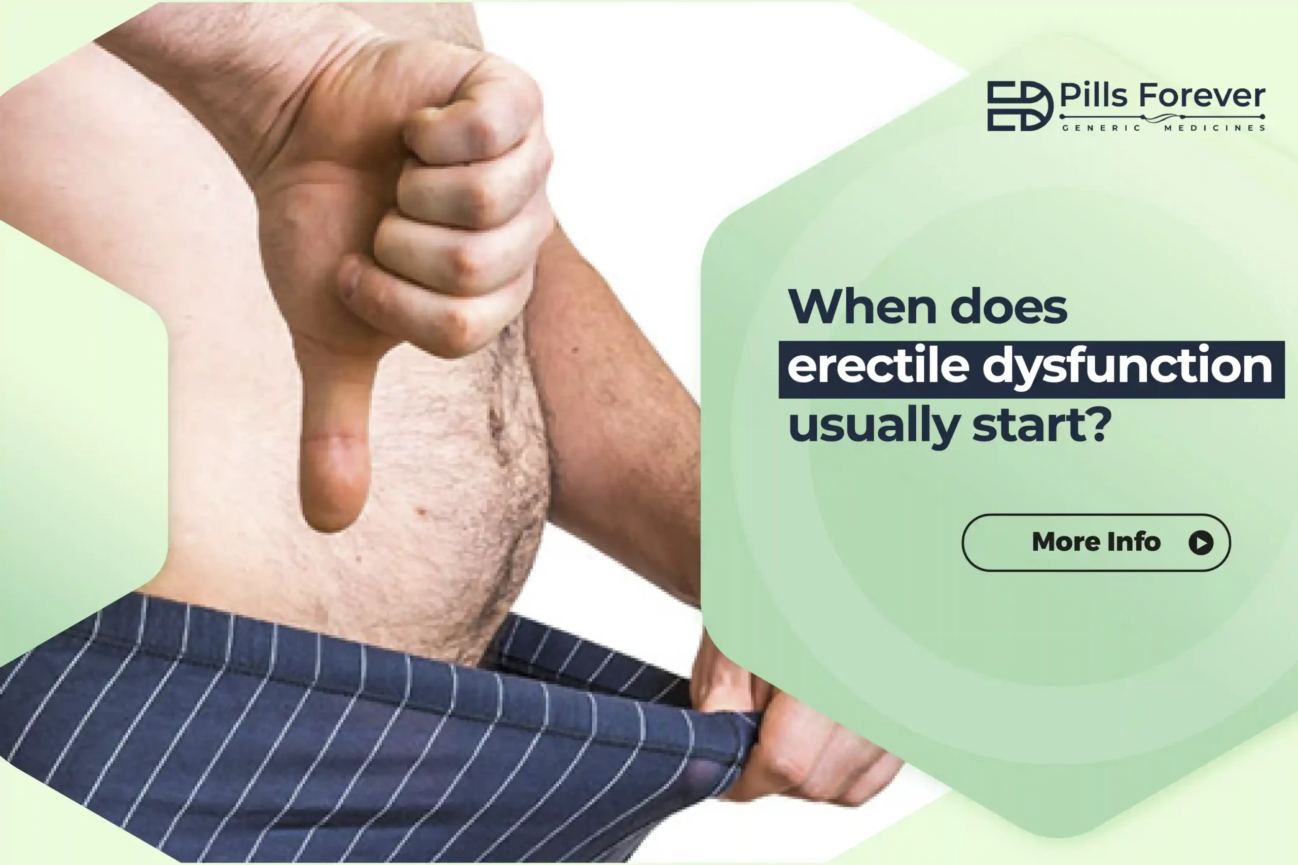 When does erectile dysfunction usually start