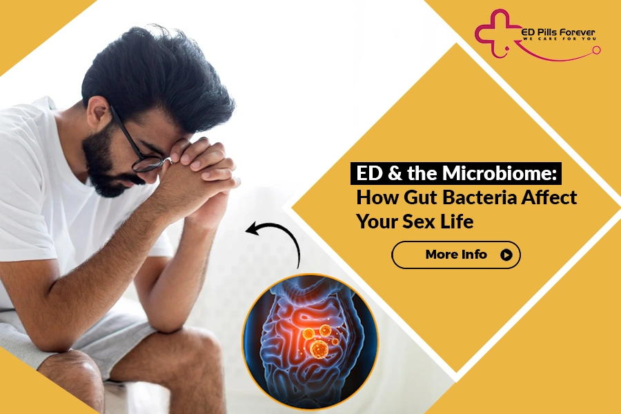 Man worried about ED and gut health.
