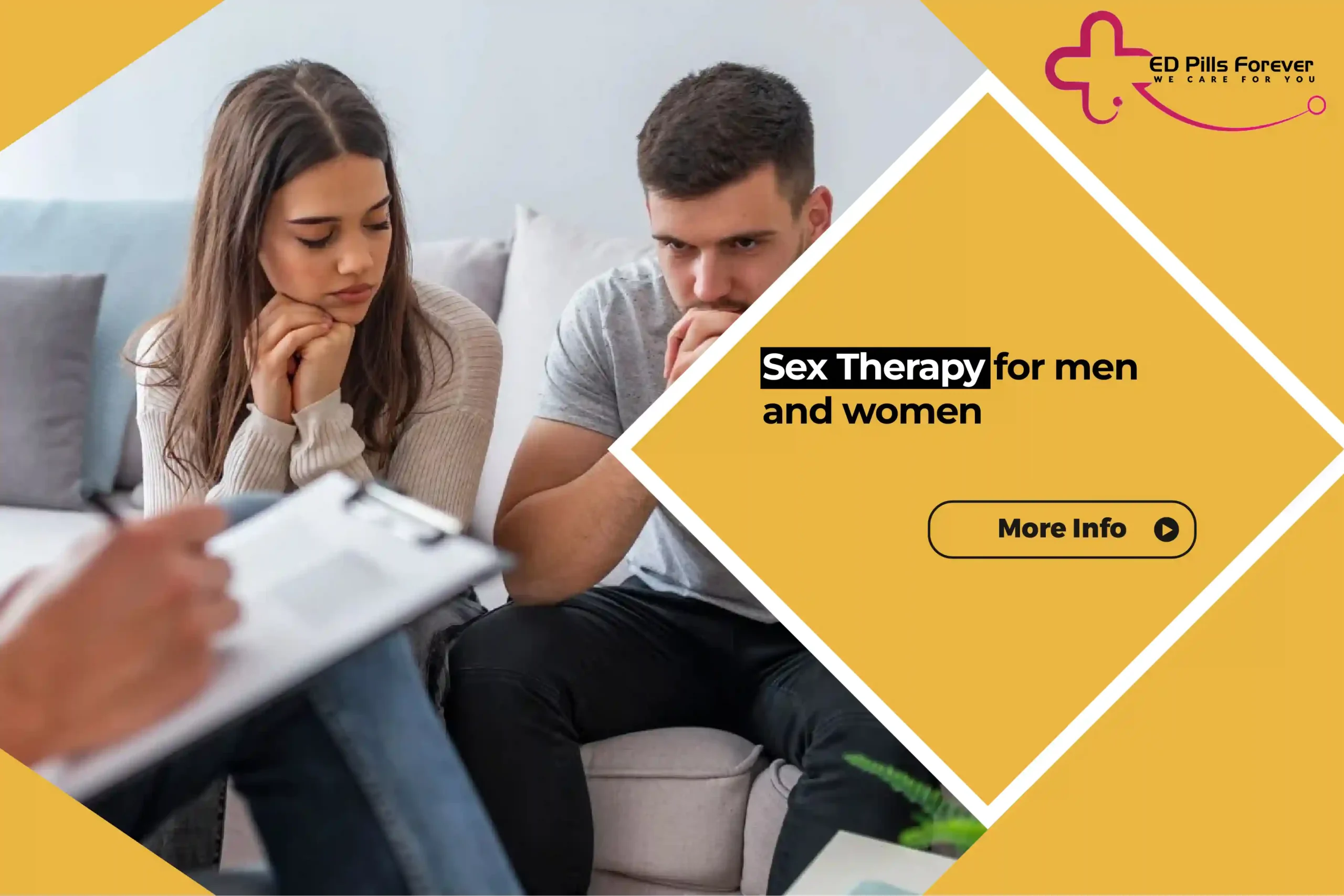 Sex therapy session for men and women improving intimacy and confidence
