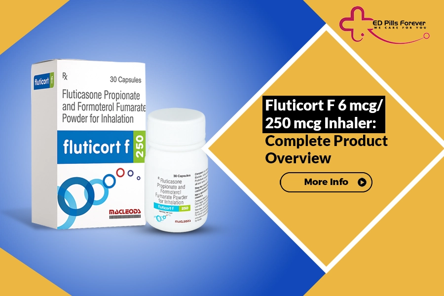Fluticort F 6 mcg 250 mcg inhaler product image for asthma relief