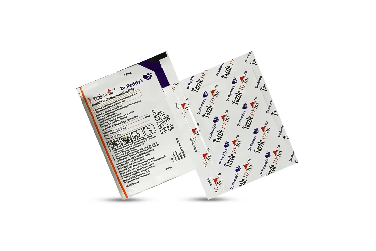 Tazzle 10 Mg FM (Tadalafil Orally Disintegrating Strips) - Image 2
