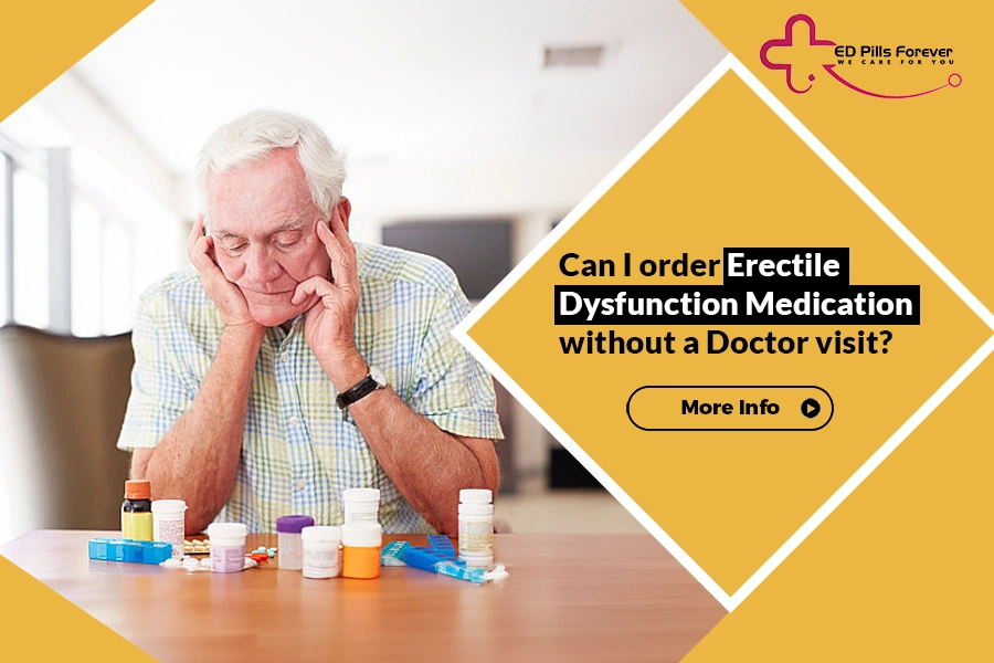 “Banner about ordering erectile dysfunction medication online.”