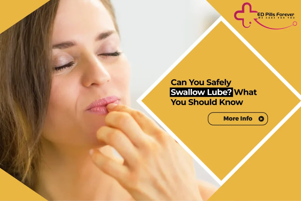 Banner about whether swallowing lube is safe