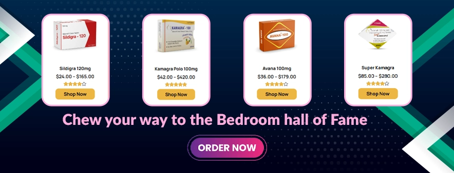 ED chewable tablets promotion banner.