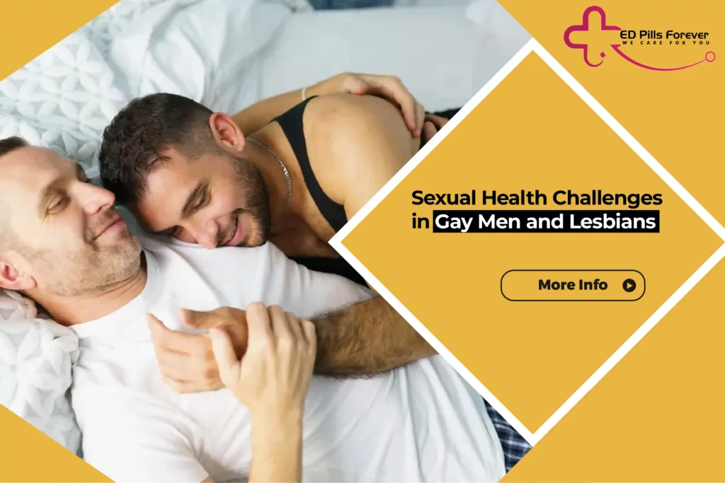 Couple on bed with sexual health challenges title.