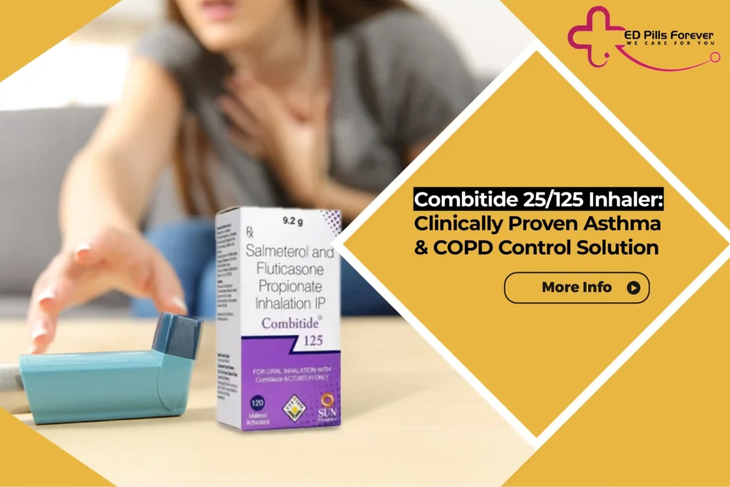Combitide 25/125 Asthama COPD inhaler containing salmeterol and fluticasone