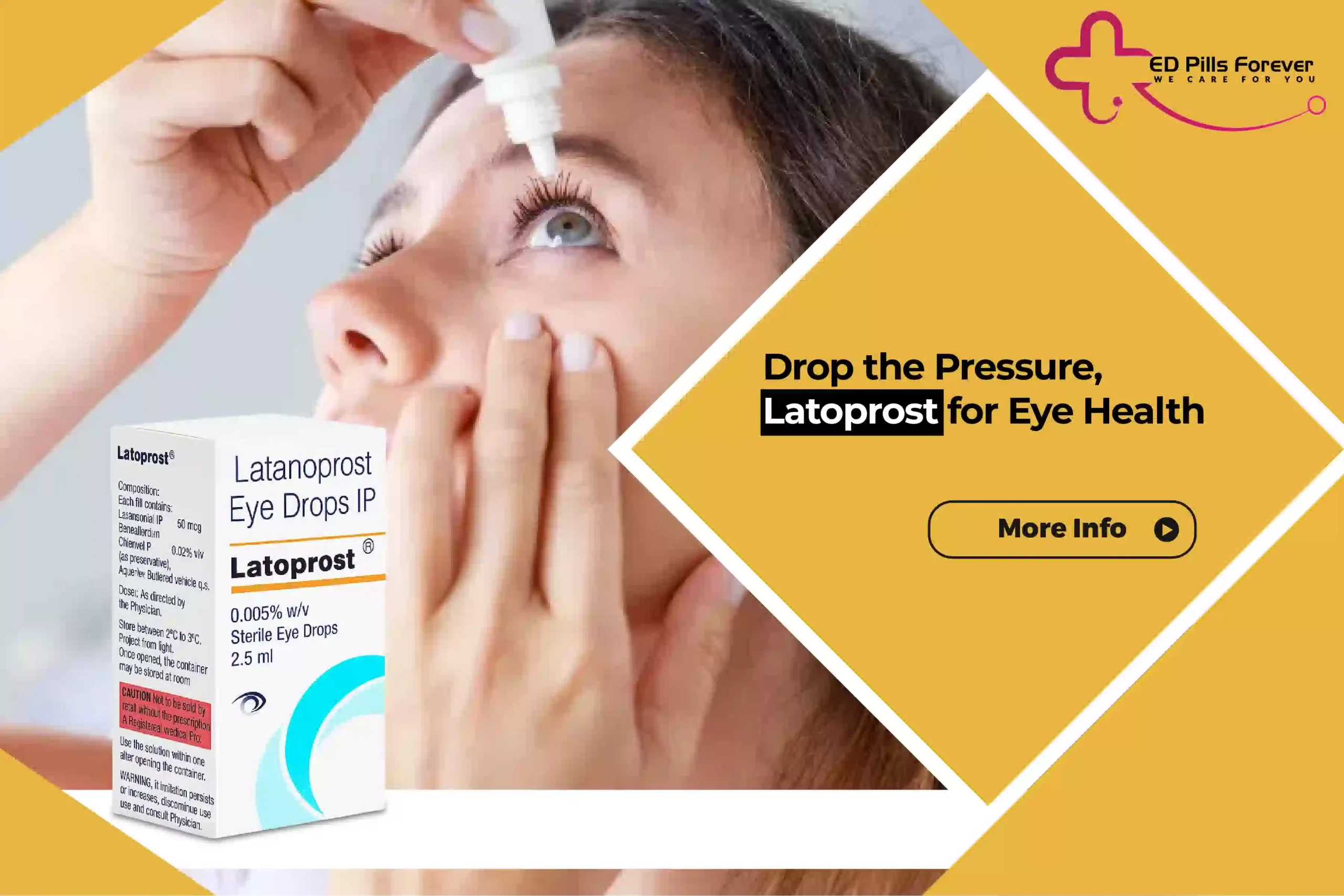 Latoprost eye drops bottle