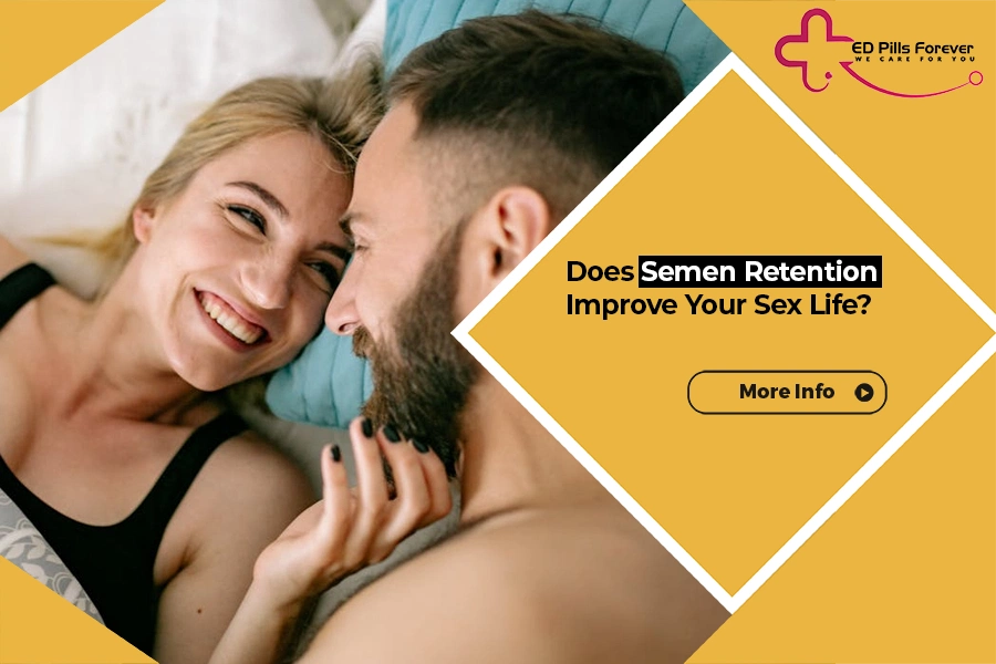 Does semen retention improve your sex life concept illustration