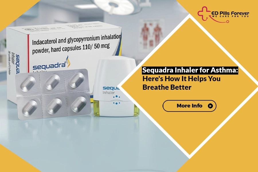 Sequadra inhaler for asthma with capsules – inhaler for asthma relief to help improve breathing and airflow