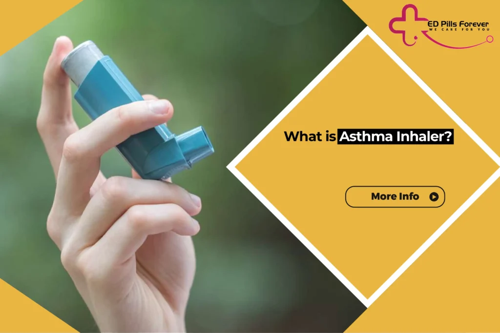 Woman experiencing asthma attack reaching for an asthma inhaler