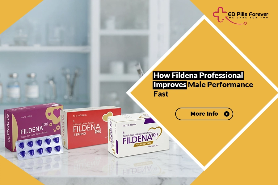 Fildena 100, Fildena Strong 120, and Fildena Professional 100mg sublingual tablets by ED Pills Forever