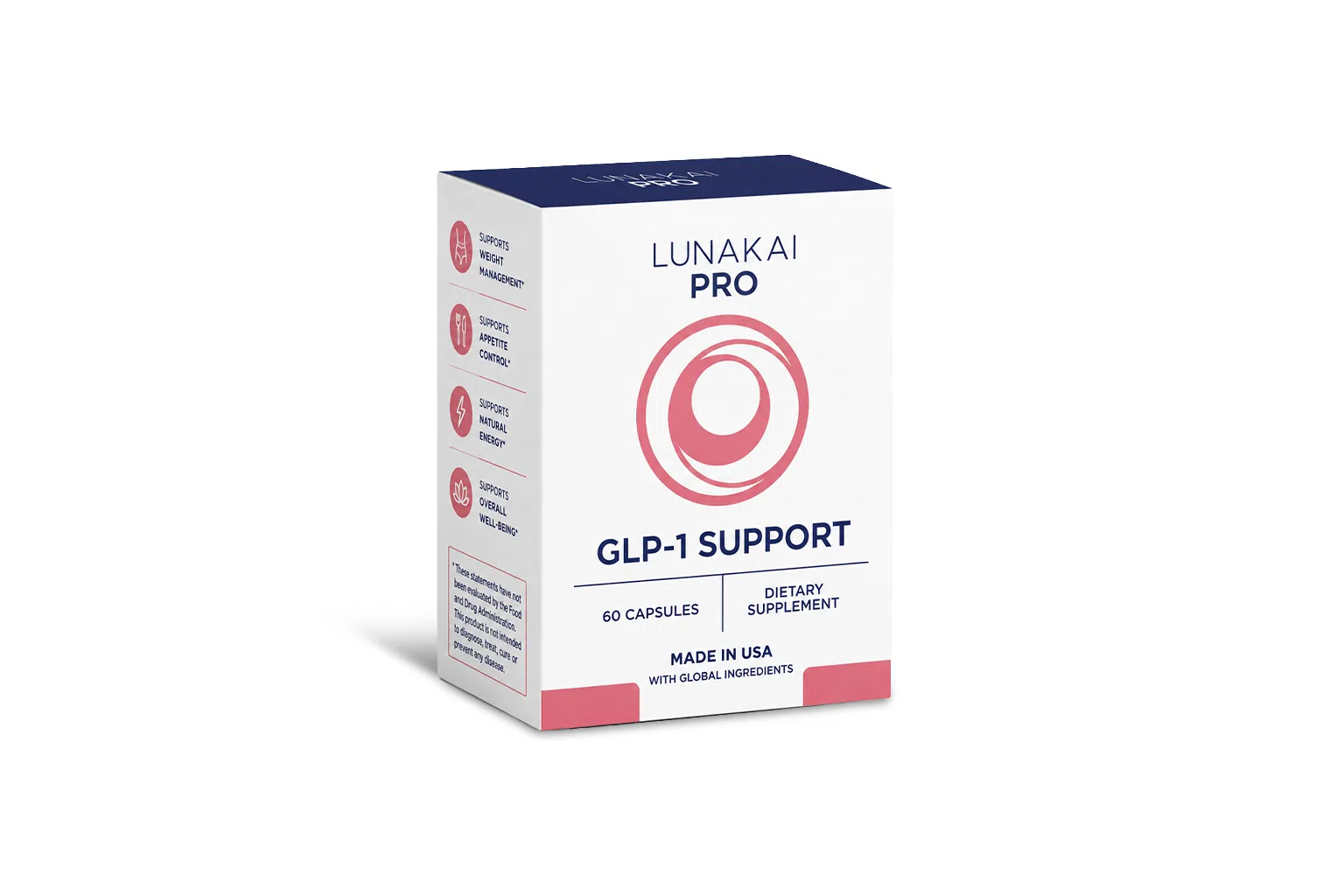 Lunakai USA Made GLP-1 Supplement - Natural GLP 1 Support with Probiotics & Resveratrol