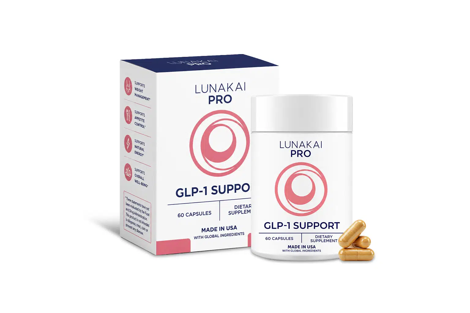 Lunakai USA Made GLP-1 Supplement - Natural GLP 1 Support with Probiotics & Resveratrol - Image 3