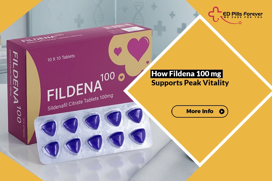 Pack of Fildena 100 mg tablets