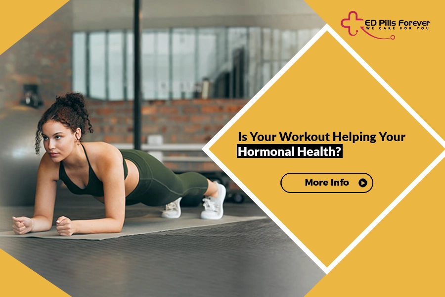 Woman performing a plank exercise to improve Hormonal Health through regular strength training.