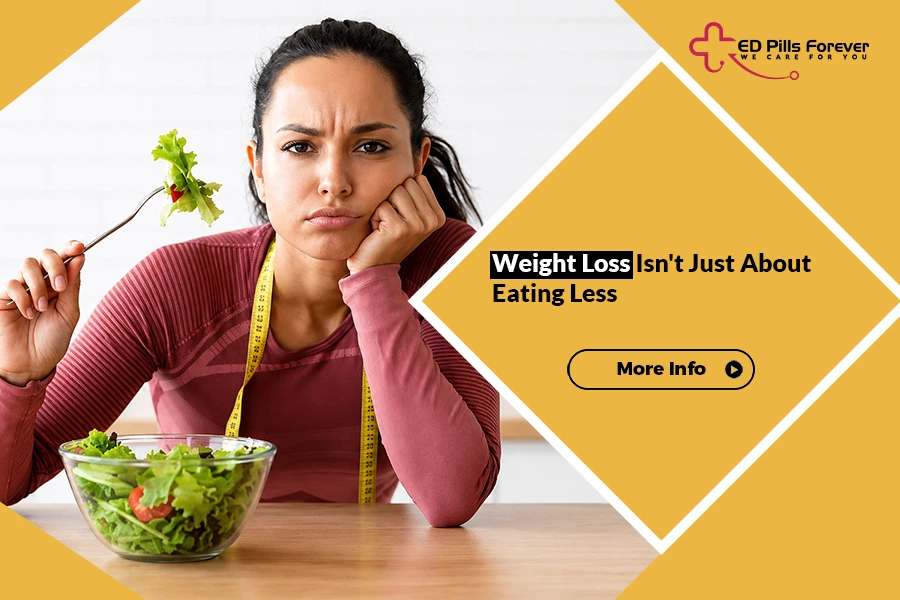 Weight Loss isn't just about eating less, highlighting healthy eating habits, balanced nutrition, and sustainable lifestyle changes for long-term weight management.